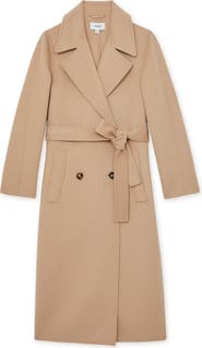 Reiss Rene Double Breasted Wool Blend Coat