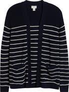 Caslon® Shaker Stitch Pima Cotton Cardigan