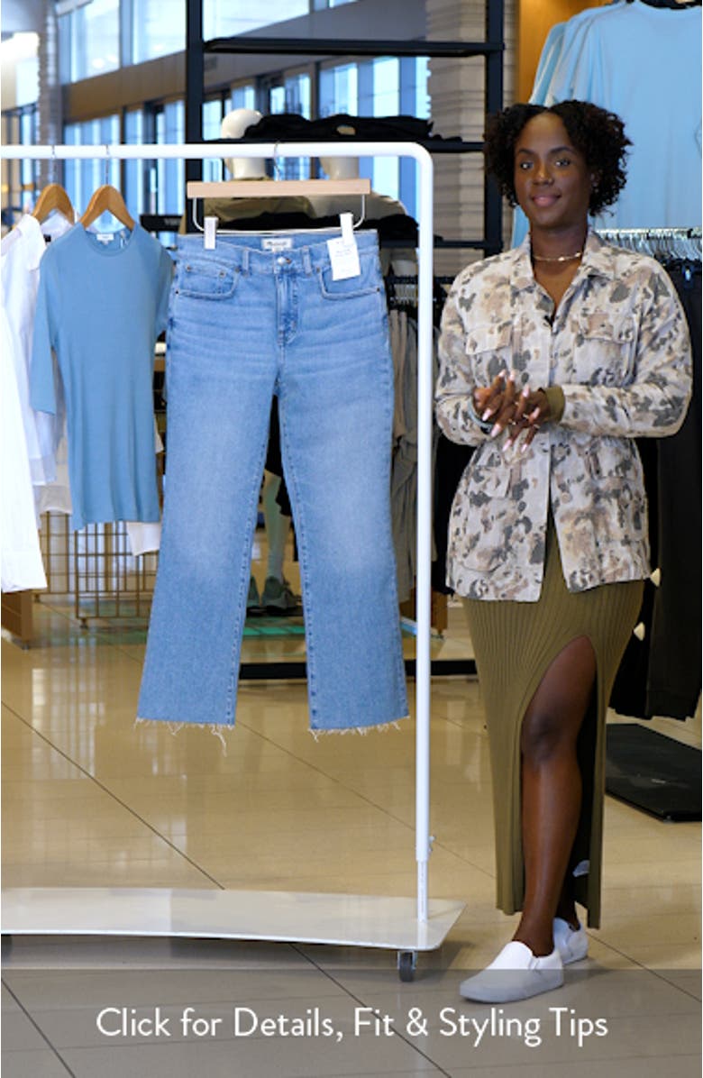 Kick Out Raw Hem Crop Jeans, sales video thumbnail