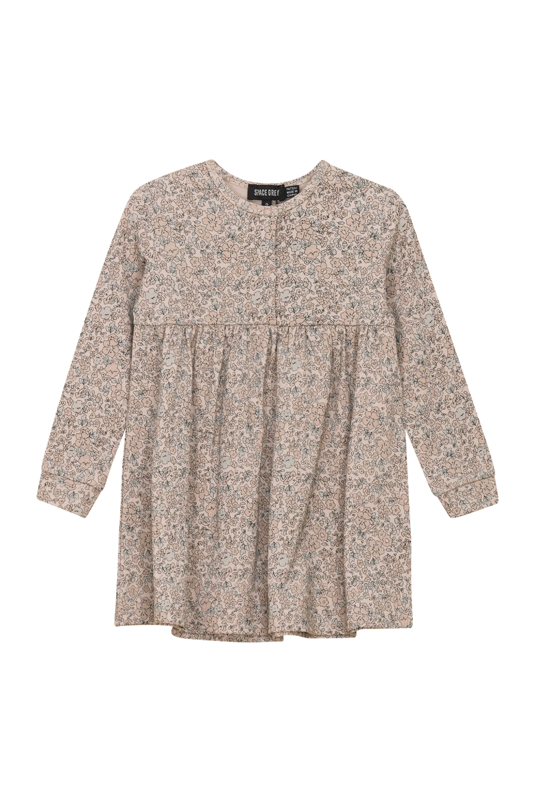 Floral Printed Front Snap Dress, Main, color, Nude Pink