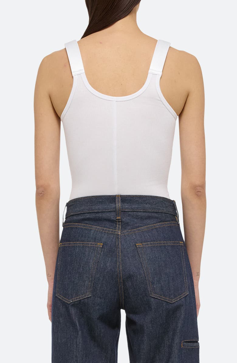 Helmut Lang Scoop Neck Rib Tank, Alternate, color, White - 100