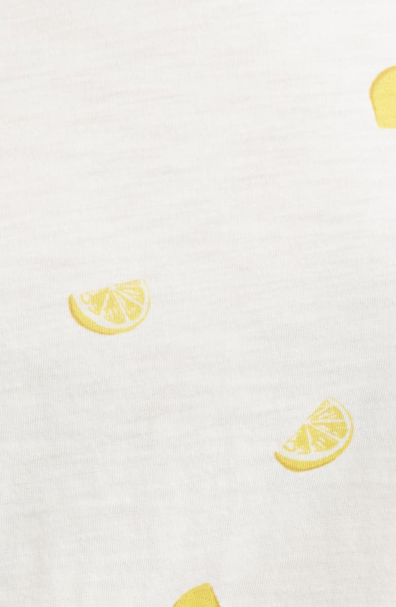 rag & bone Lemon Print Cotton Baby Tee, Alternate, color, Bone