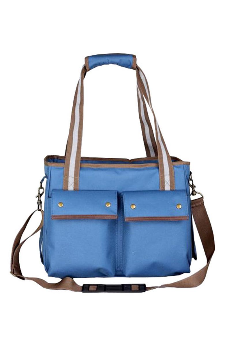 PET LIFE Blue Fashion Canvas Pet Carrier - Medium, Main, color, NO COLOR