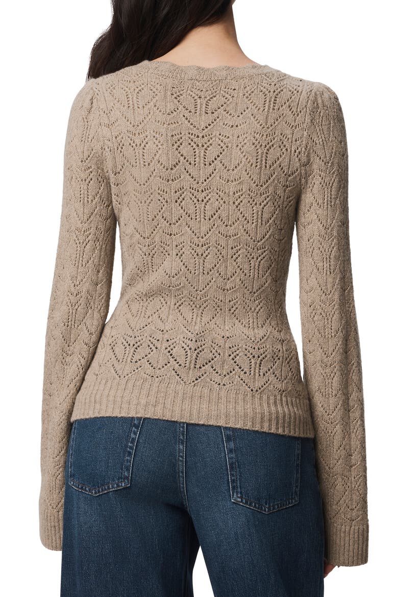 Rose Open Stitch Sweater, Alternate, color, LIGHT CEDAR BEIGE HEATHER