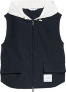 Thom Browne Contrast Hooded Ripstop Vest