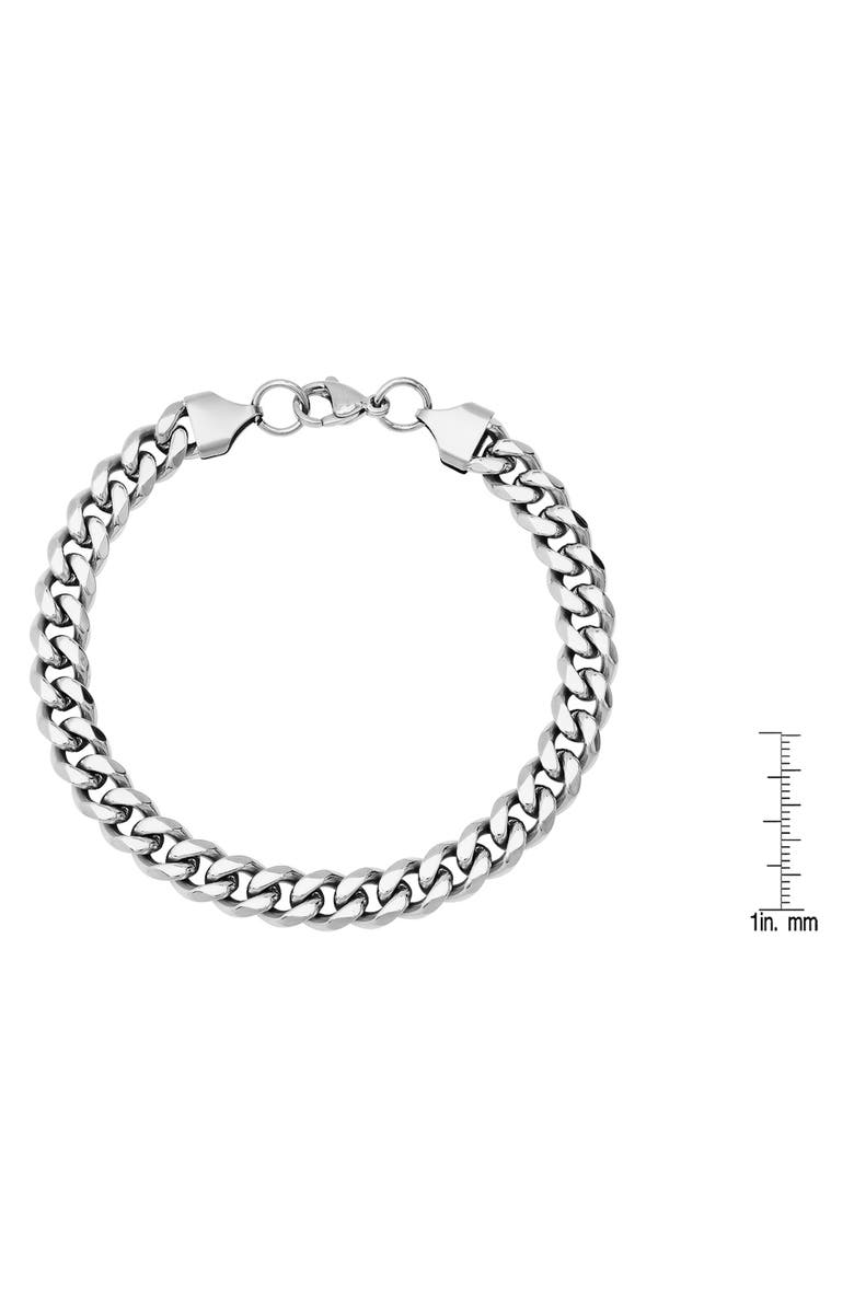HMY JEWELRY Cuban Link Bracelet, Alternate, color, Silver