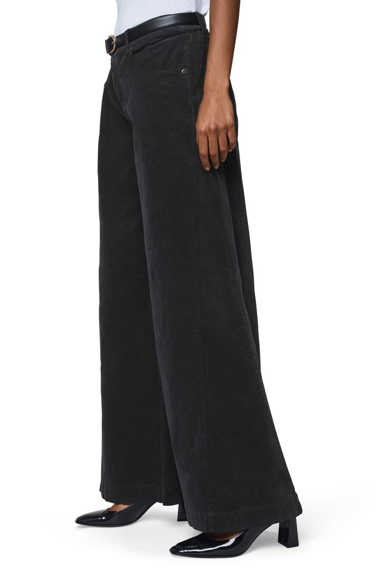 Monroe Wide Leg Corduroy Pants, Alternate, color, BLACK