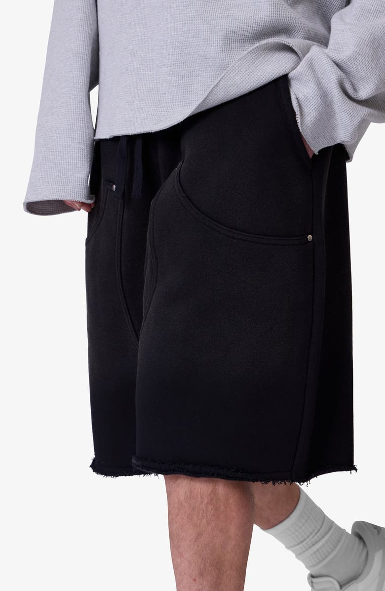 mnml West Double Knee Sweat Shorts, Alternate, color, 