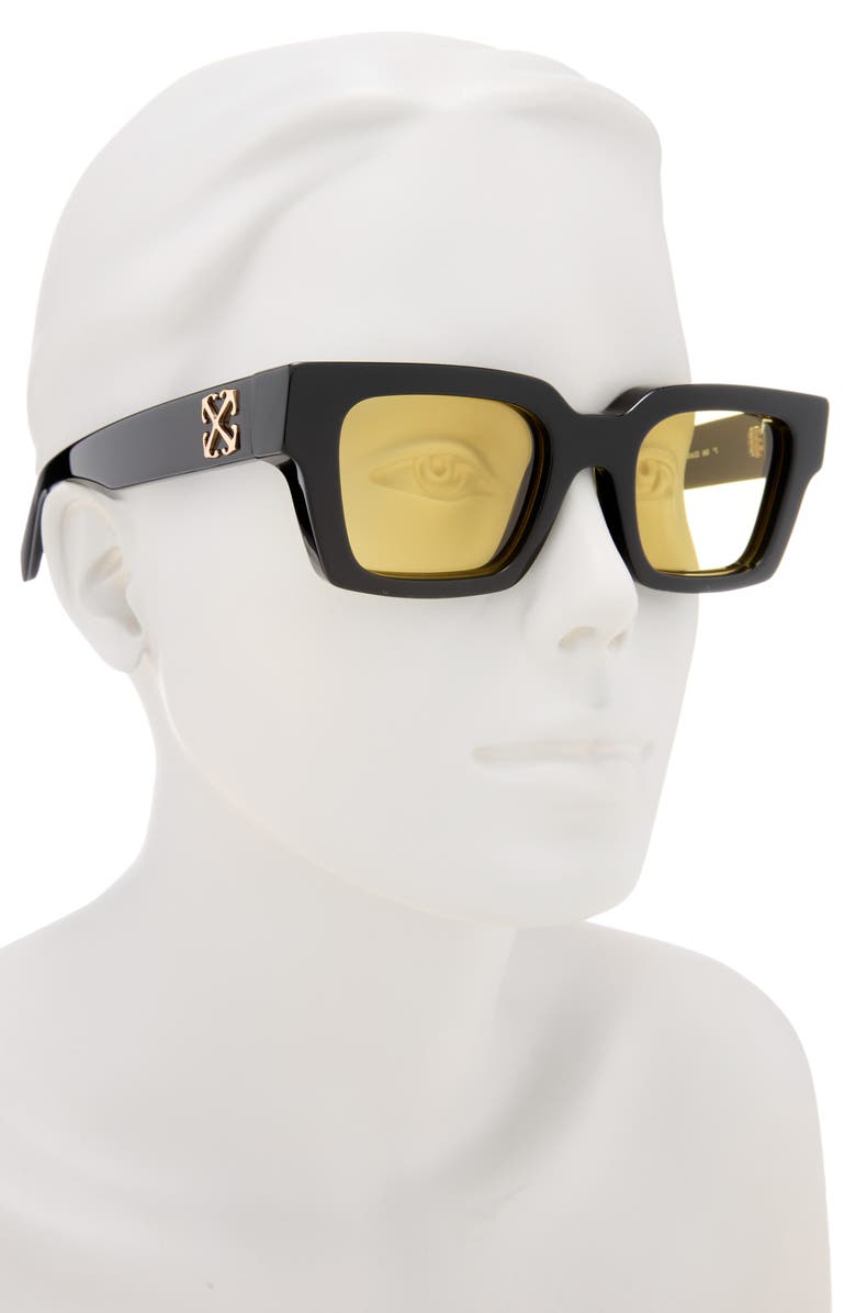 Off-White Virgil Square Sunglasses, Alternate, color, Black Yellow