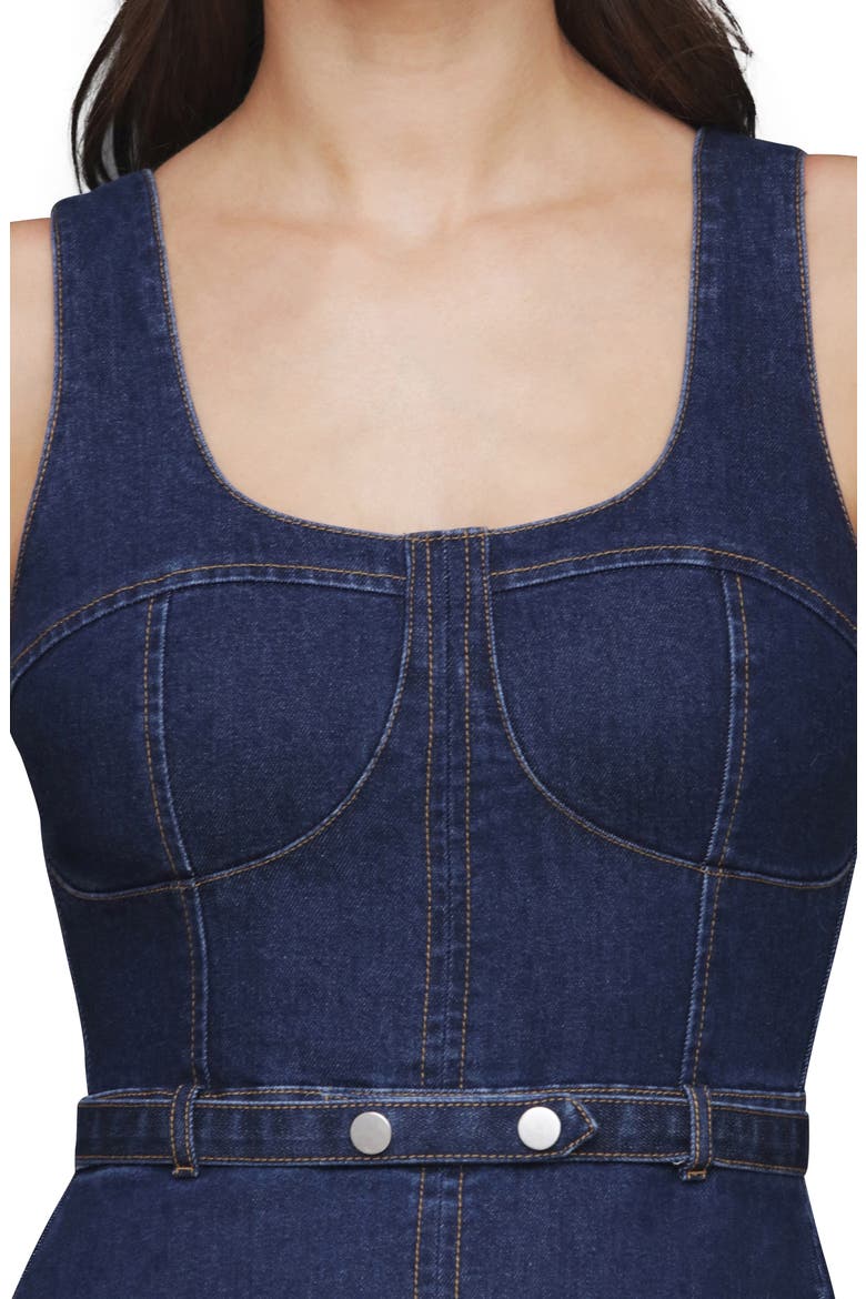 frame denim bustier dress FRAME Denim Bustier Zip Dress