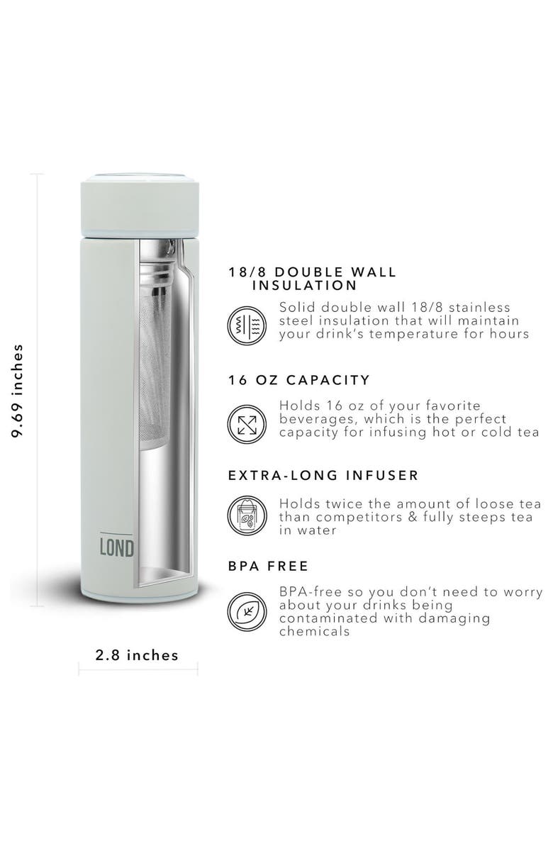 London Sip Infuser Bottle 16oz, Alternate, color, Pearl White