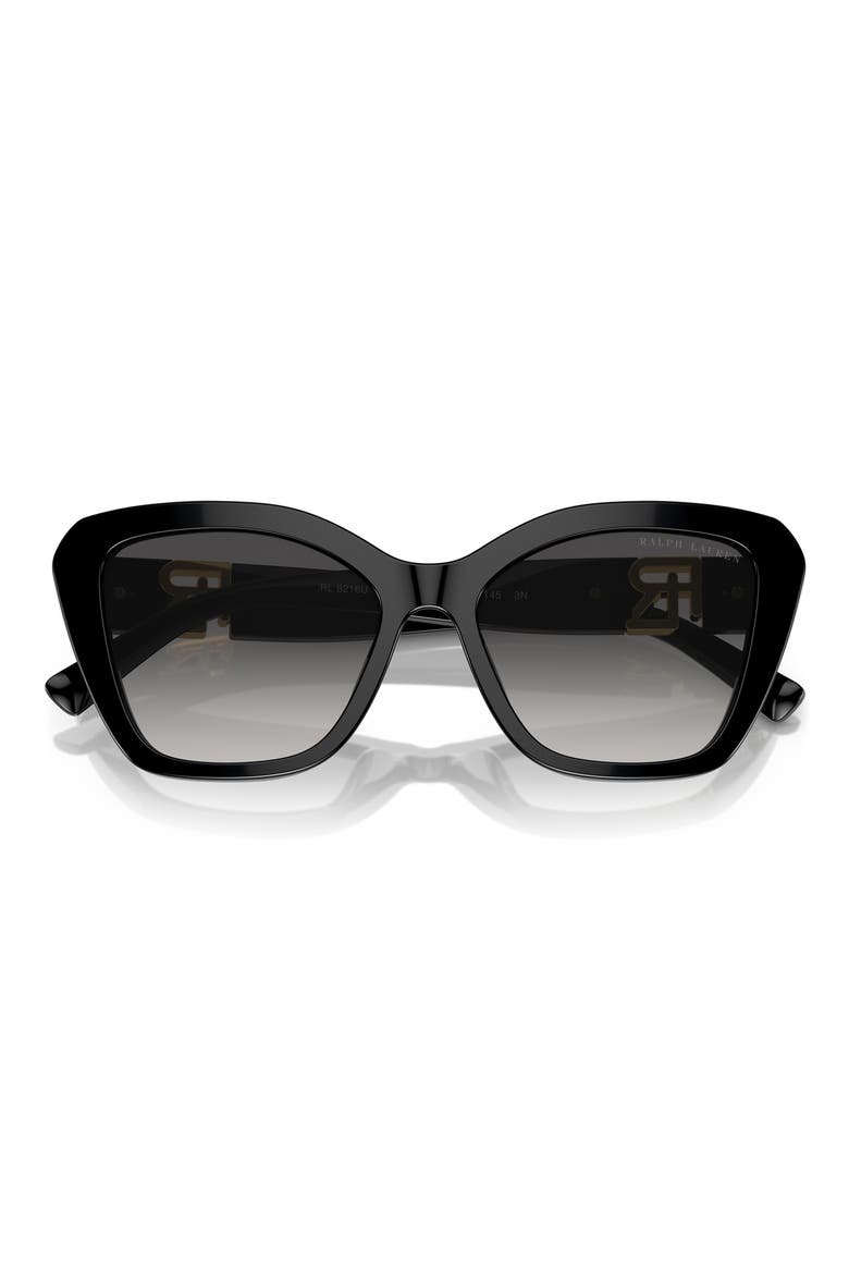 55mm Isabel Gradient Butterfly Sunglasses, Alternate, color, BLACK / GRAY