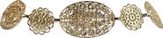 MADISON BEVERLY HILLS 70's Gold Tone Medallion Filigree Belt