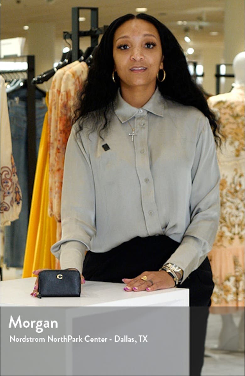 Crossgrain Leather Small Zip Around Wallet, sales video thumbnail