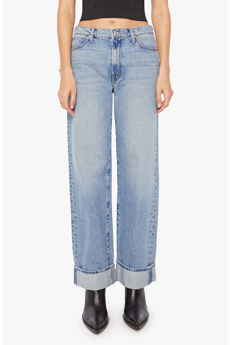 The Dodger Skimp High Waist Cuffed Hem Wide Leg Jeans, Main, color, LEAP OF FAITH