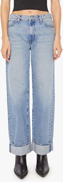 MOTHER The Dodger Skimp High Waist Cuffed Hem Wide Leg Jeans
