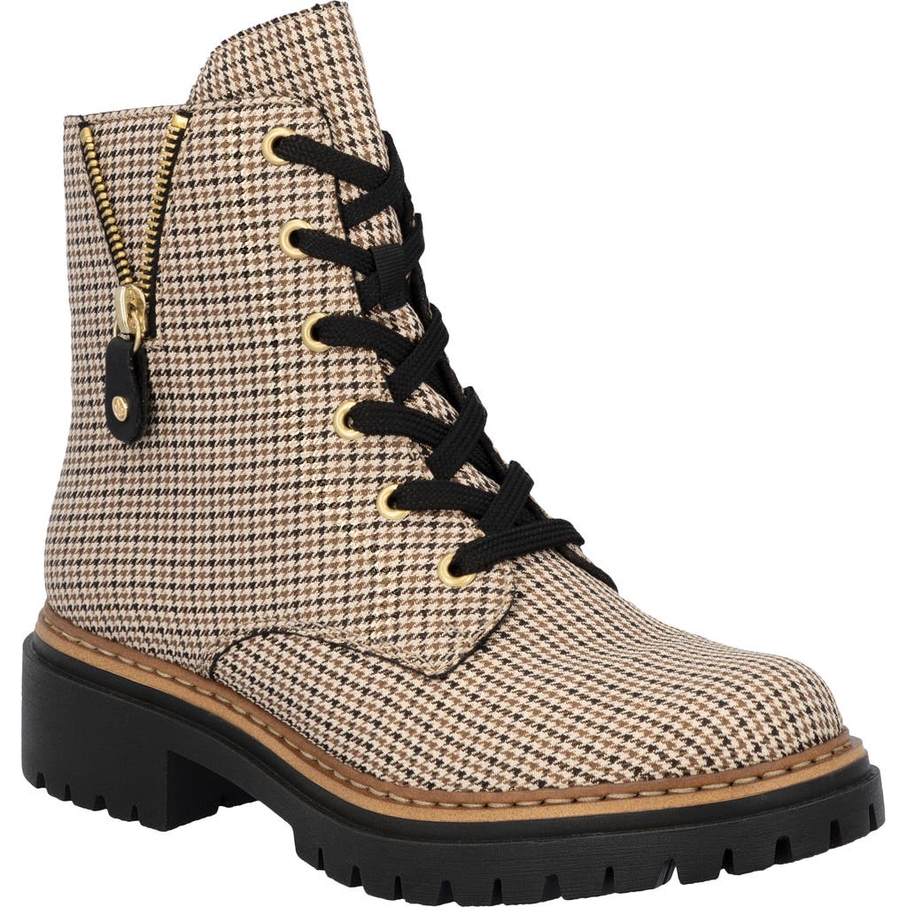 Rieker Pearl 17 Lace-Up Boot in Beige-Schwarz/schwarz at Nordstrom, Size 38