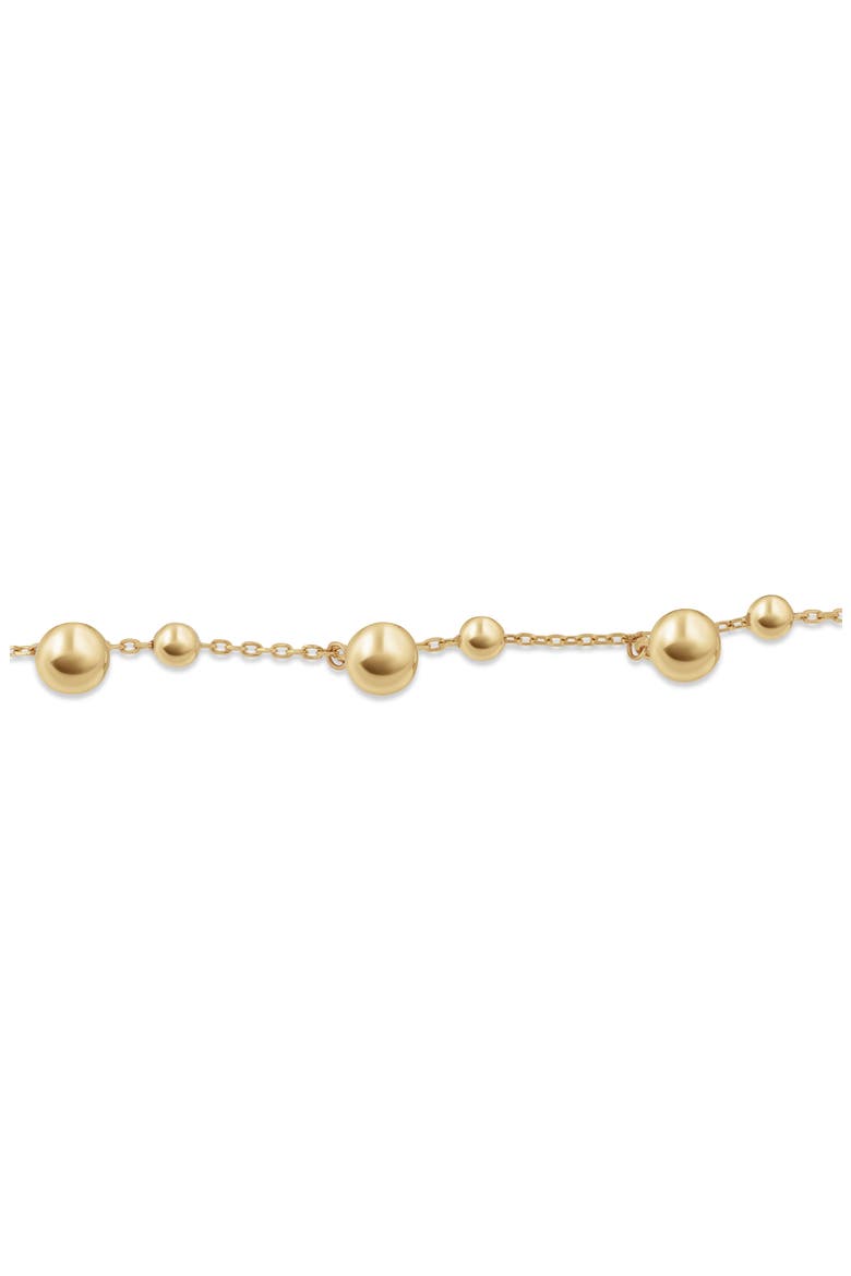 14K Gold Sphere Station Necklace, Alternate, color, 14K YELLOW GOLD