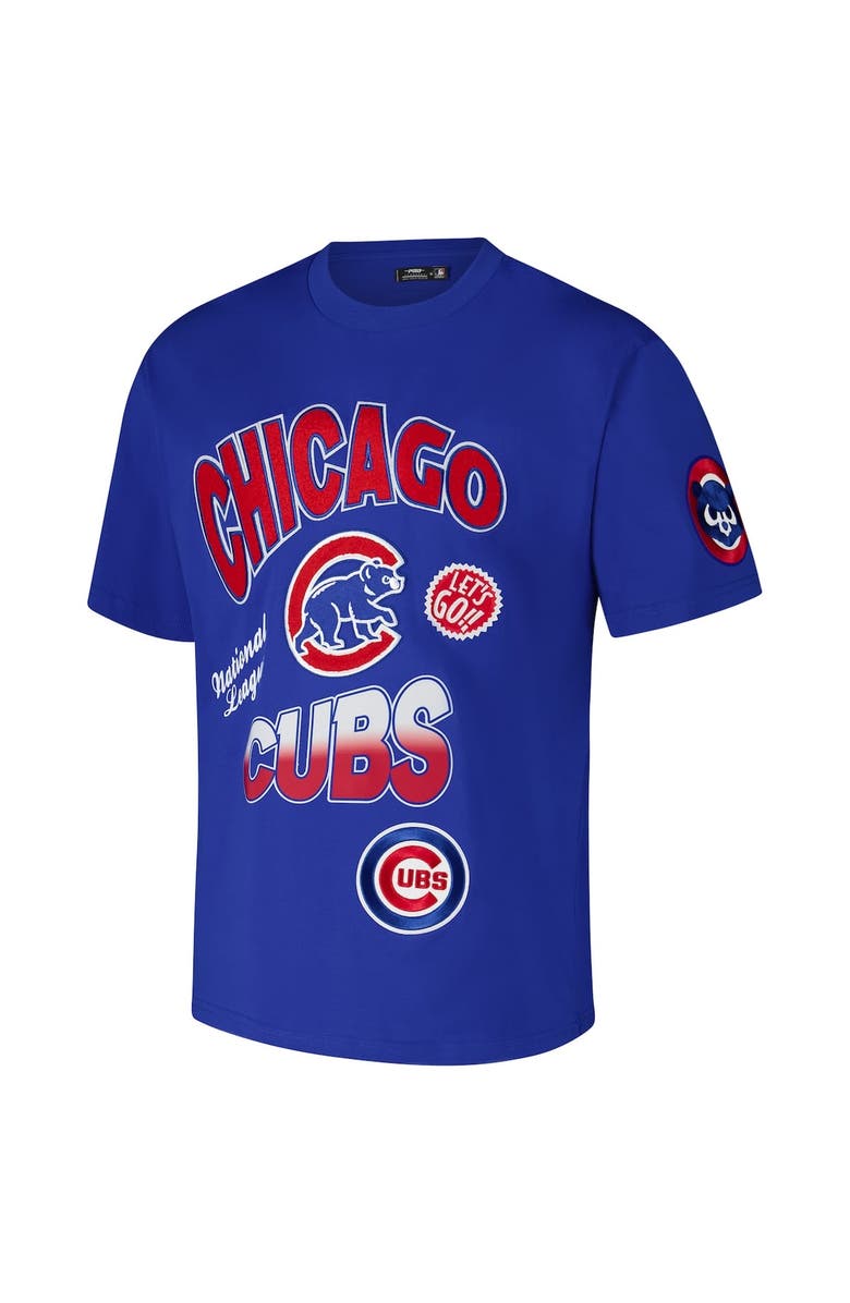 PRO STANDARD Men's Pro Standard Royal Chicago Cubs Turn It Up Dropped Shoulder T-Shirt, Alternate, color, Royal