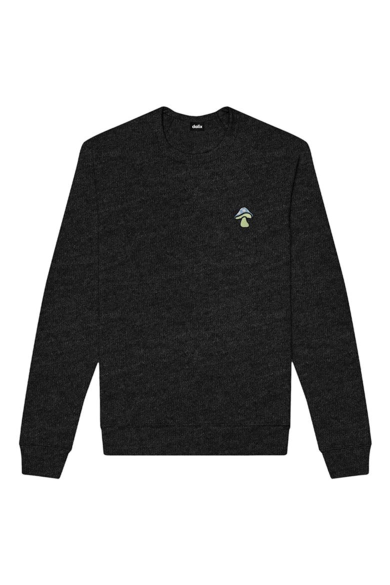 Mushroom Fleece Sweatshirt, Main, color, Dark Heather