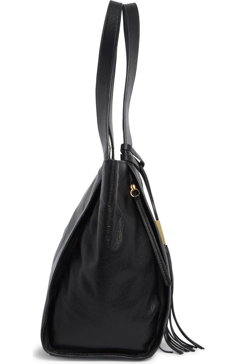 Vince Camuto Aleah Leather Tote Bag, Alternate, color, Black 01