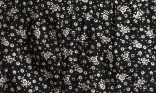 & Other Stories Floral Print Wide Leg Pants In Black