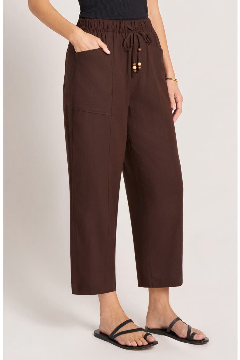 Rumi Relaxed Crop Pants, Alternate, color, CHOCOLATE