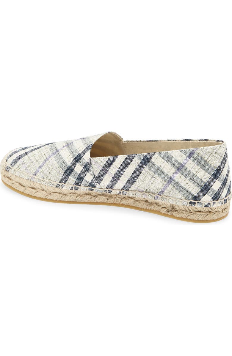 Burberry Mews Check Espadrille Flat, Alternate, color, Green