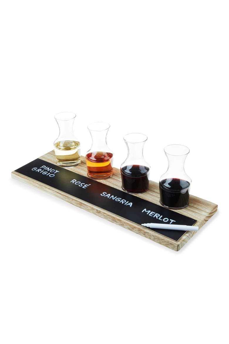 Wine Flight Set, Set of 4, Alternate, color, Natural