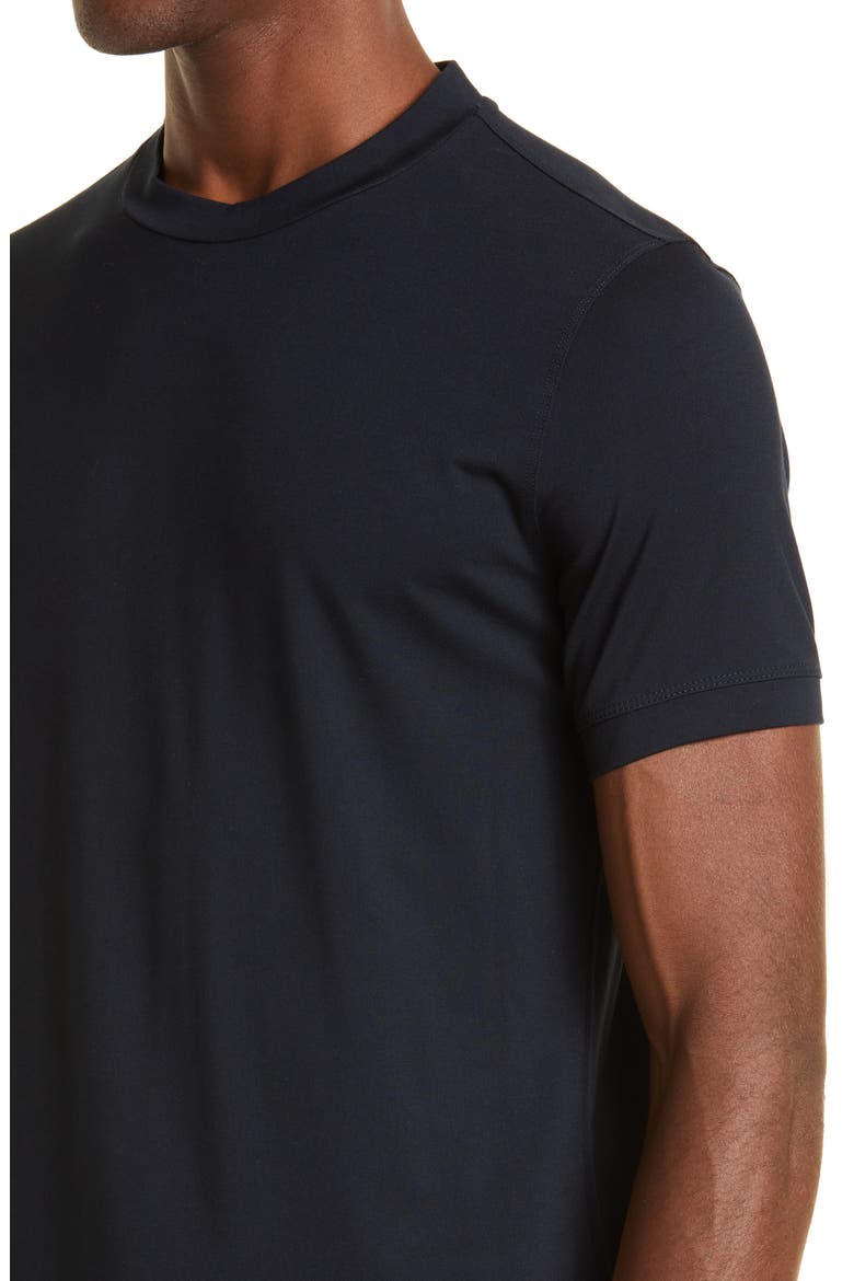 Men's Navy Stretch Viscose T-Shirt, Alternate, color, NAVY