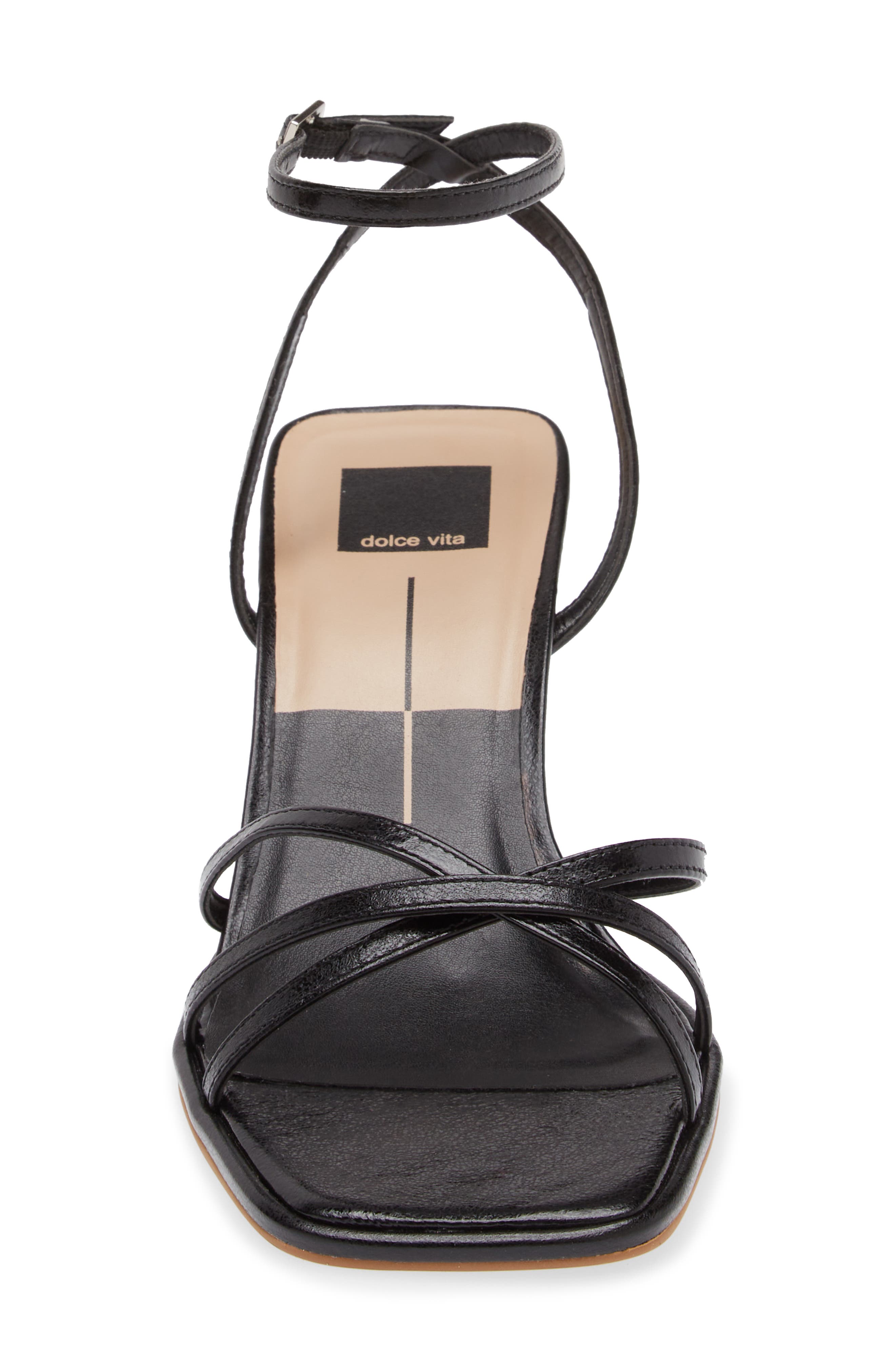 Dolce Vita Manji Ankle Strap Sandal, Alternate, color, Midnight Patent Leather