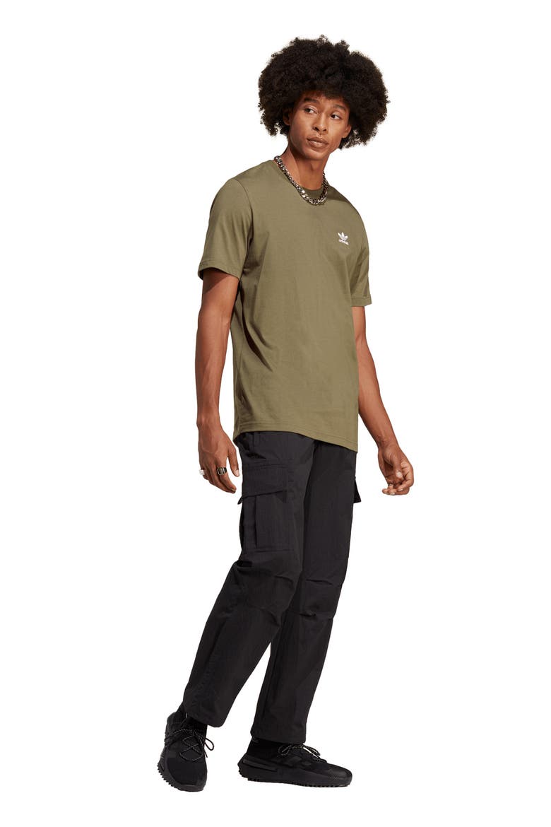 Essentials Cotton Crewneck T-Shirt, Alternate, color, OLIVE STRATA