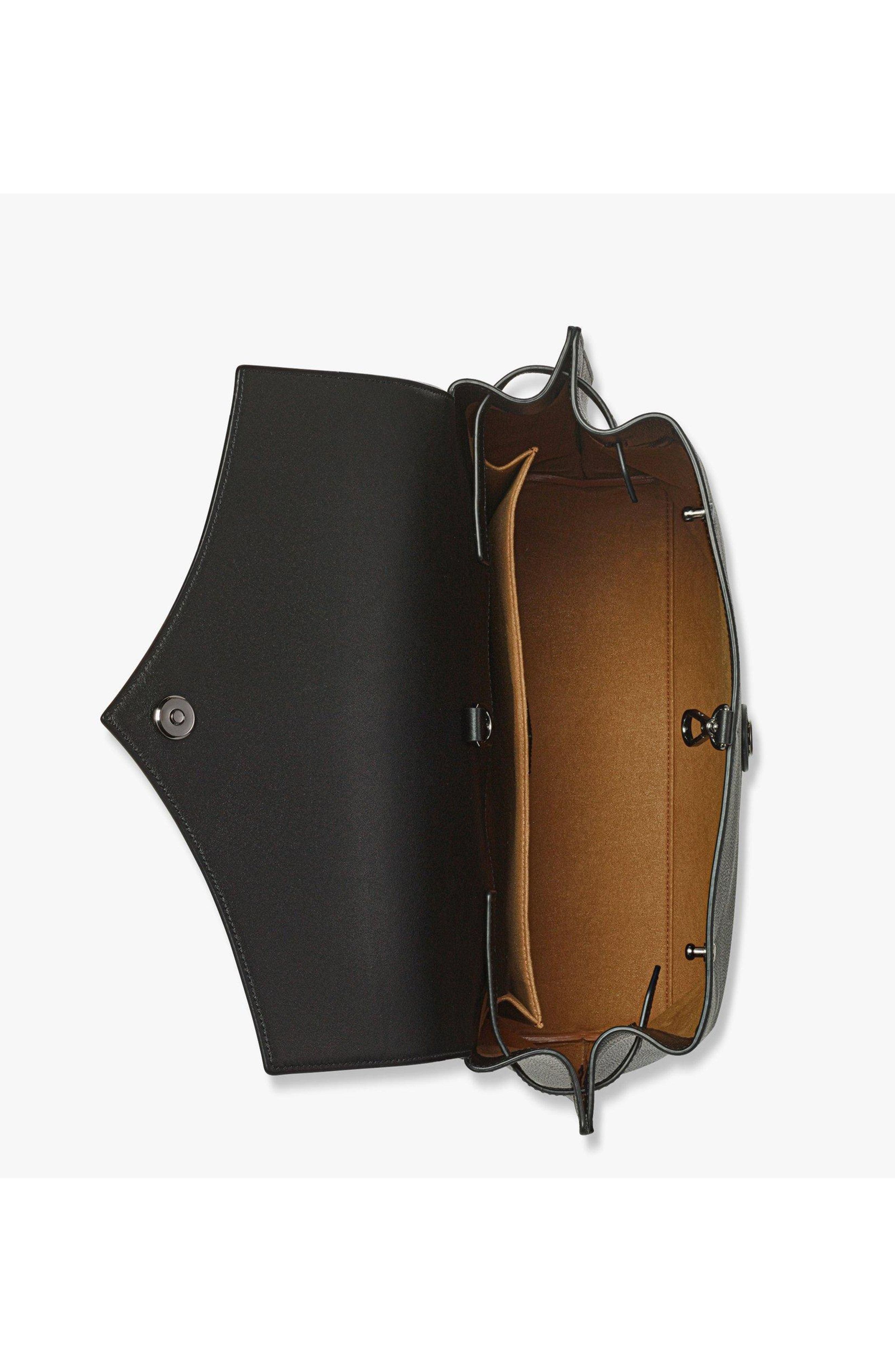 MCM Diamond Backpack in Embossed Leather, Alternate, color, Black