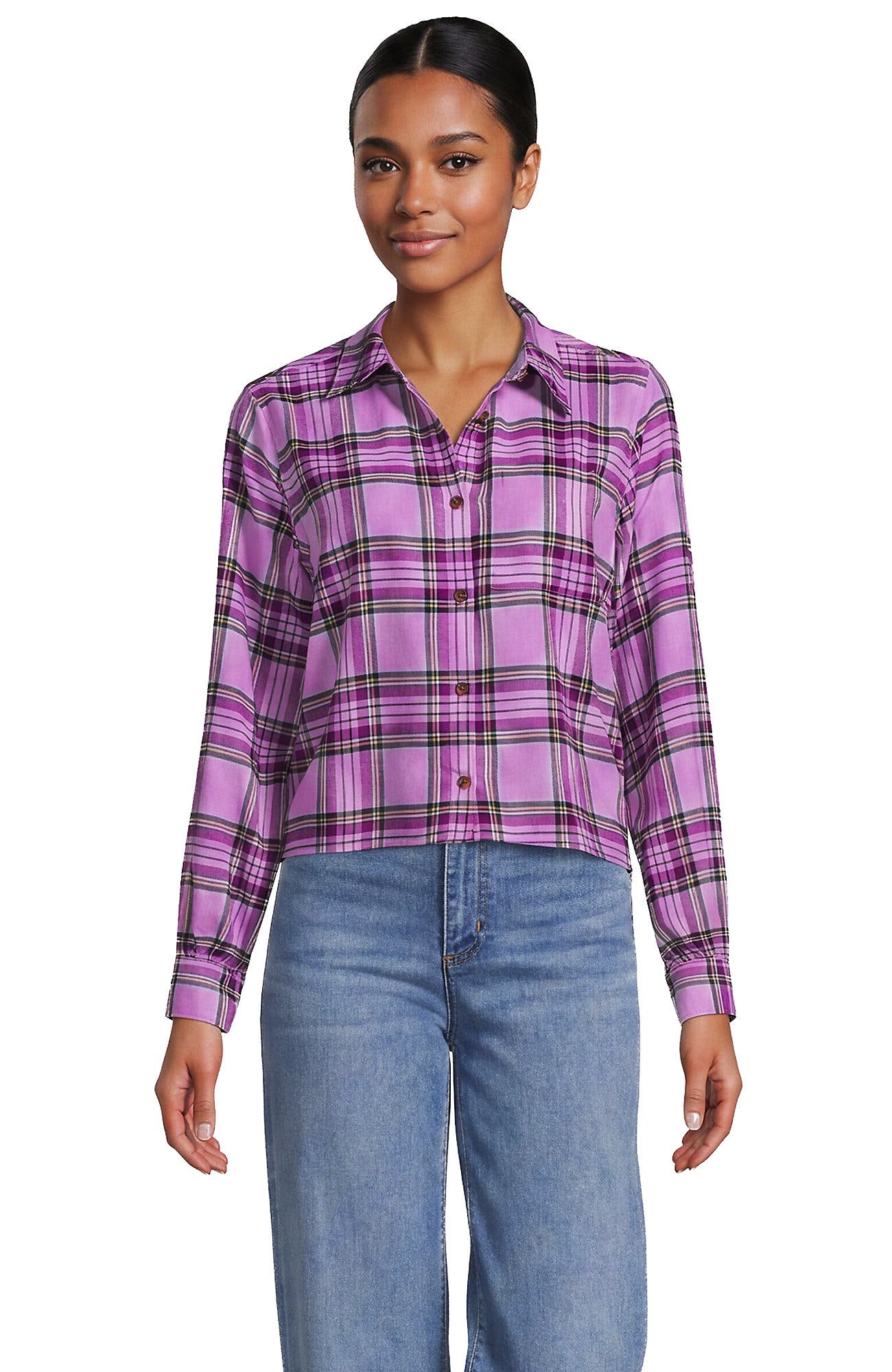 selected Aster Pink/Fuchsia Plum Plaid