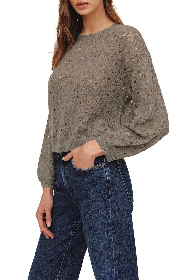 Balloon Sleeve Sweater, Alternate, color, SHADOW MOSS