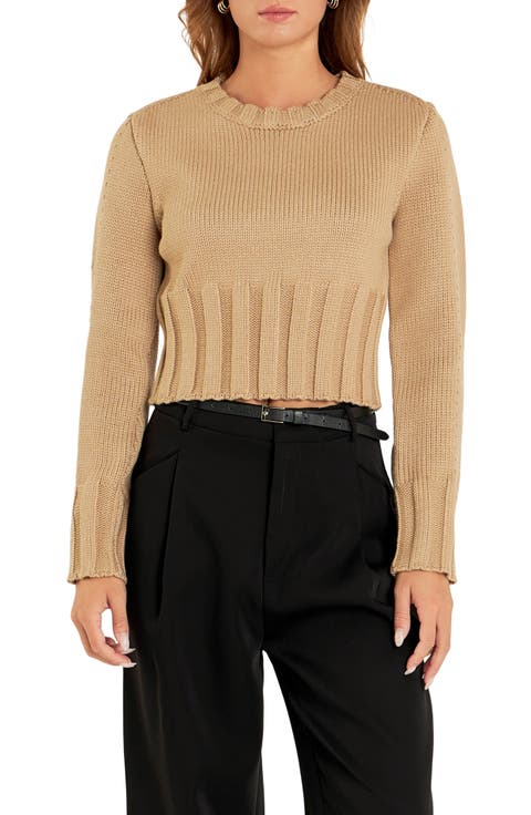 Cutout Crop Sweater