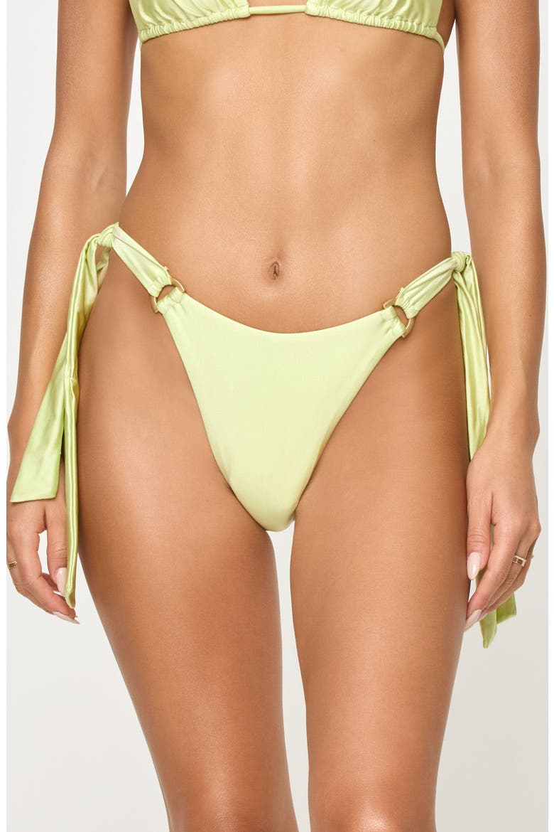 Kiki Tanga Side Tie Bikini Bottoms, Main, color, HONEYDEW