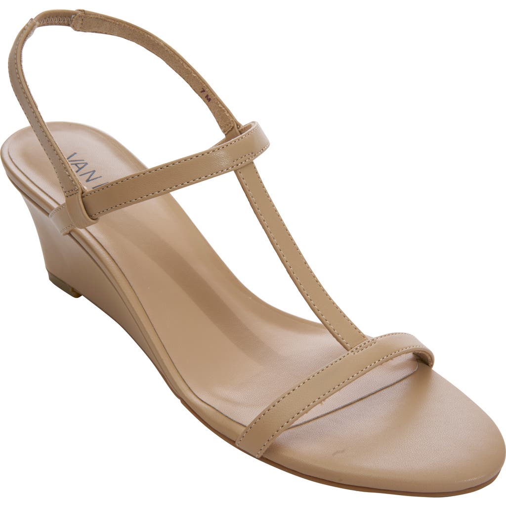 Vaneli Mohan T-strap Wedge Sandal In Ecru