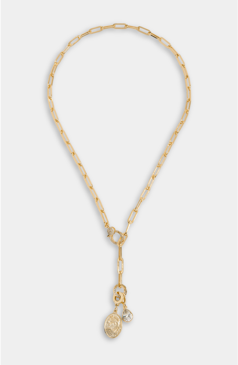 Stella & Dot Baby Jane Convertible Lariat Necklace, Alternate, color, Gold