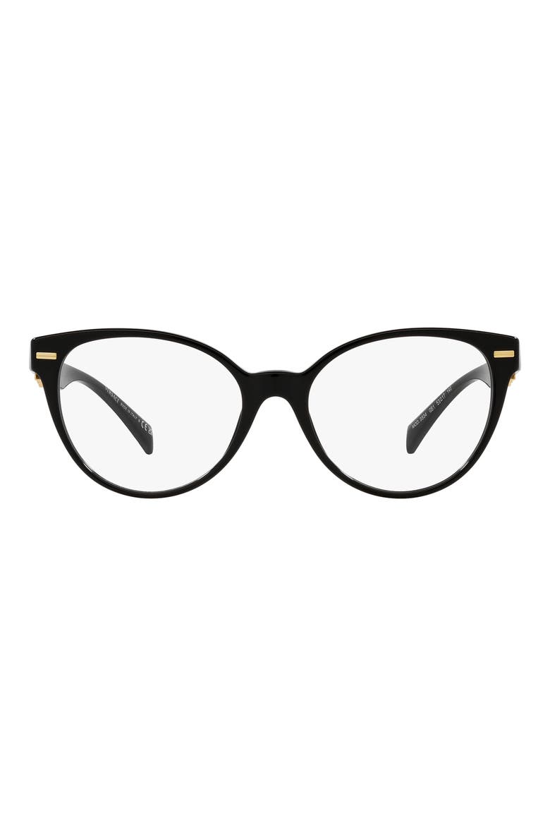55mm Cat Eye optical glasses, Main, color, BLACK