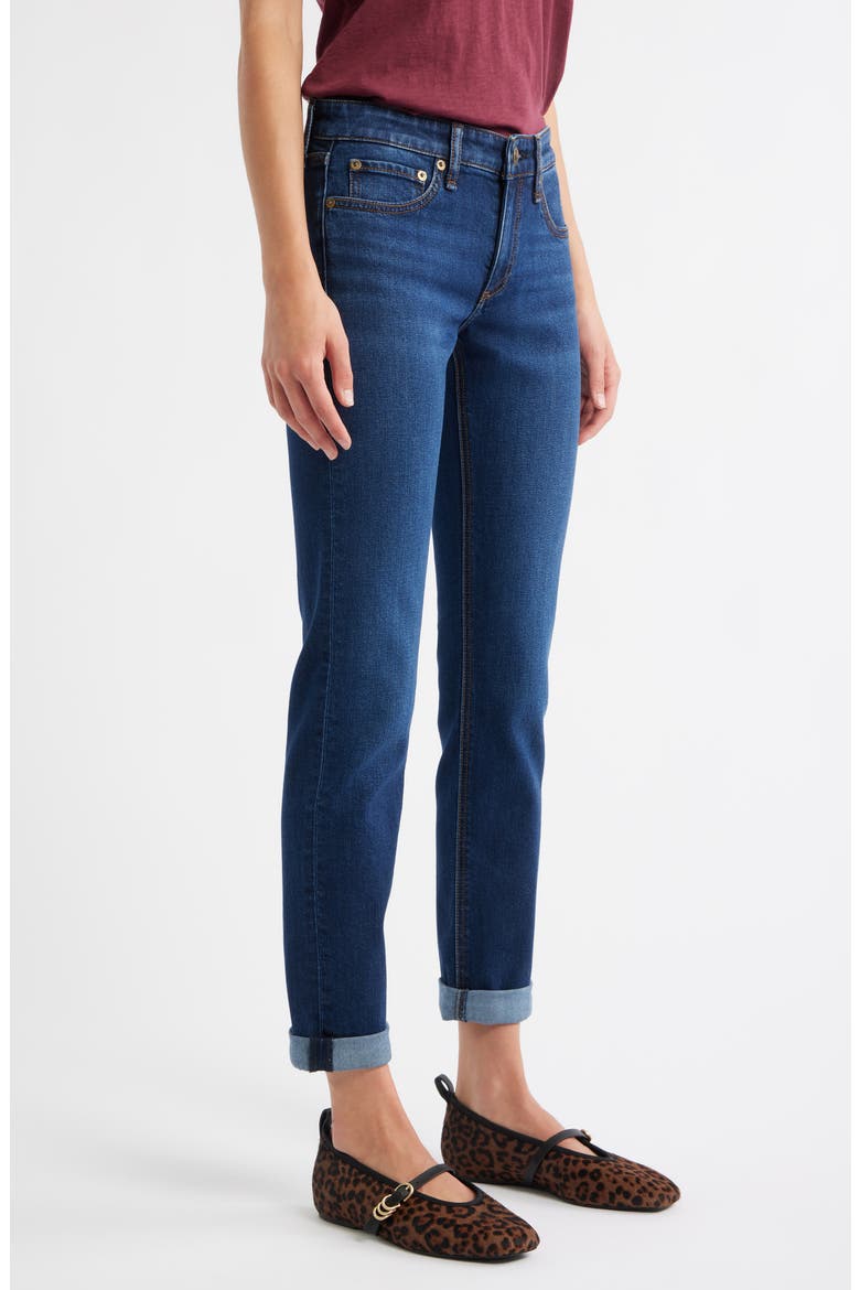 Dre Low Rise Slim Boyfriend Jeans, Alternate, color, ALBA