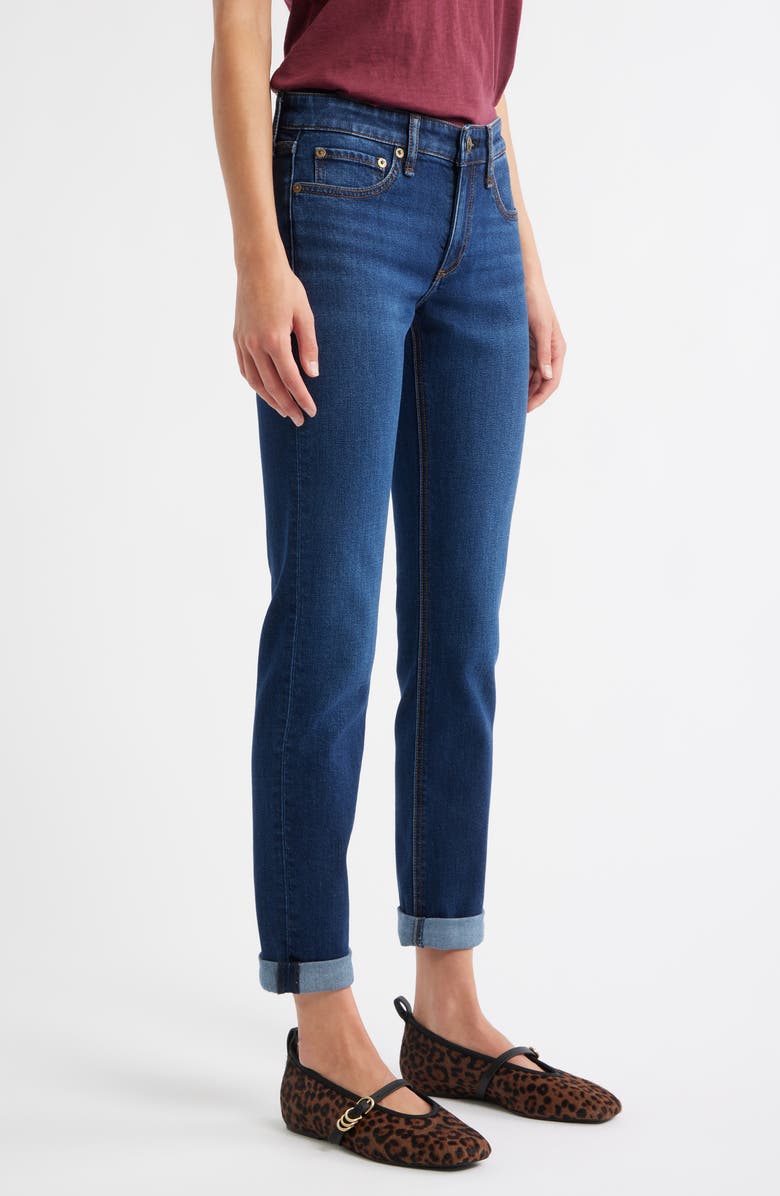 rag & bone Dre Low Rise Slim Boyfriend Jeans, Alternate, color, Alba