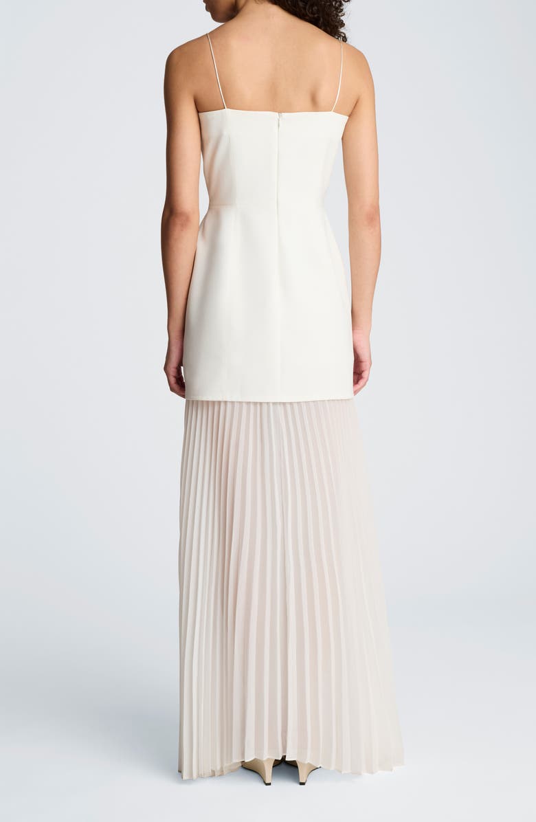 Kenneth Cole Mixed Media Pleated Maxi Dress, Alternate, color, 