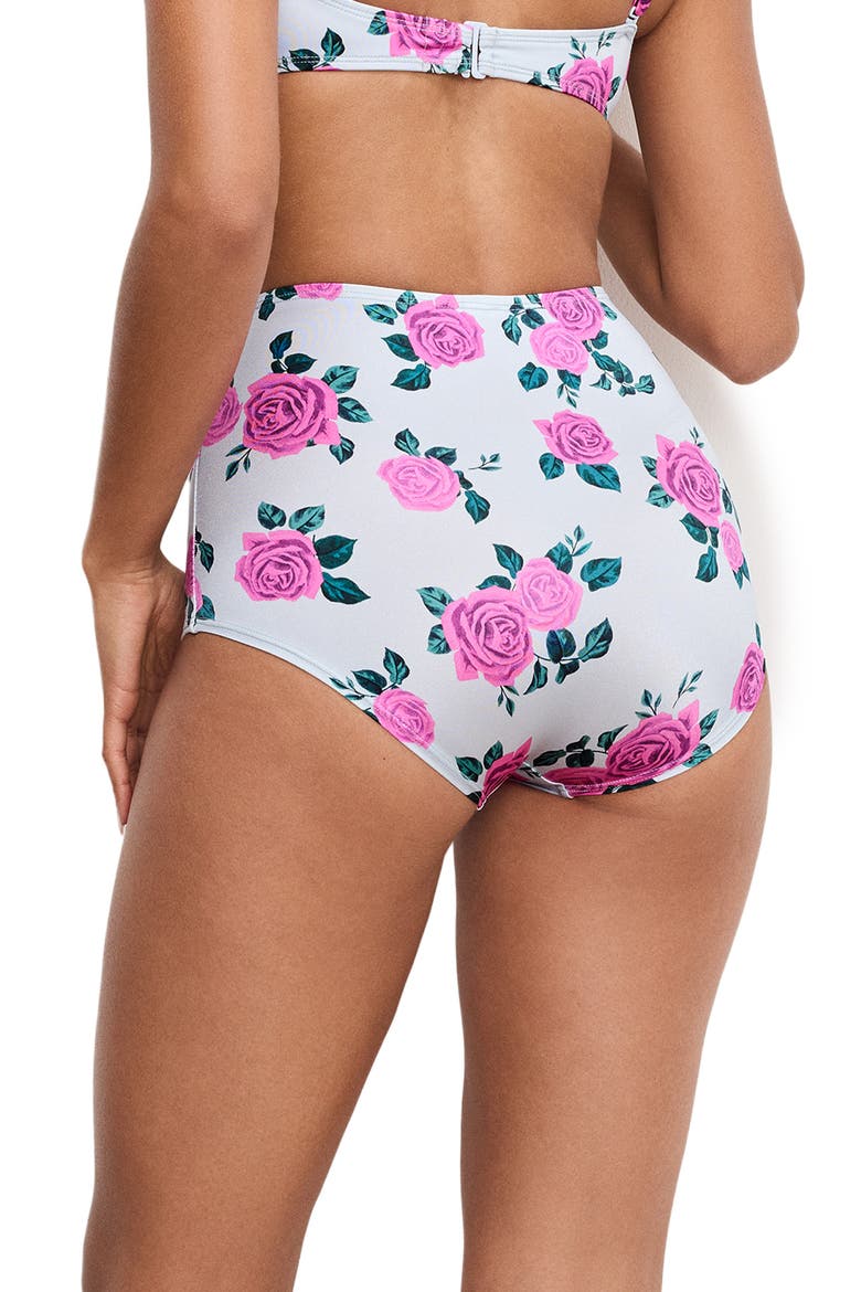 Satin Swim Shorts, Alternate, color, VINTAGE ROSE001