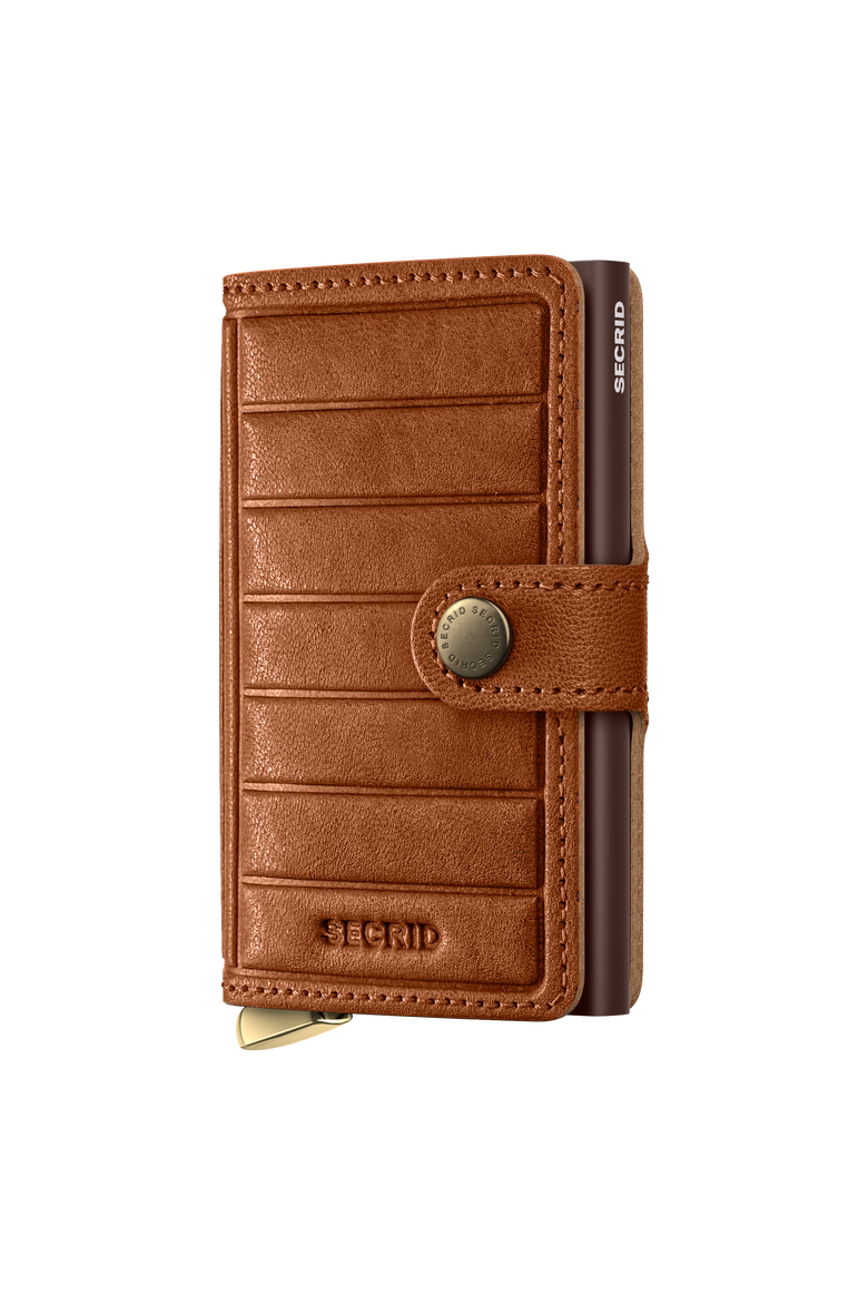 Premium Miniwallet+ Emboss Lines, Main, color, Cognac