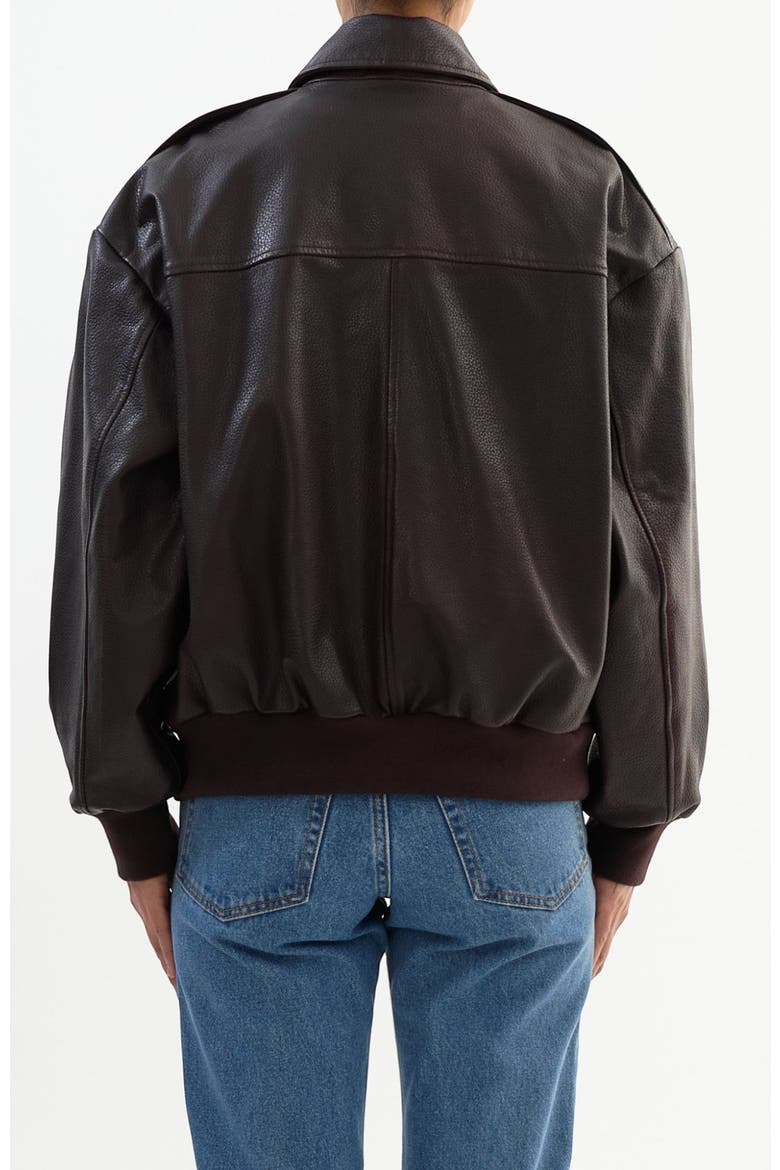 TREVANNA | Leather Bomber Jacket, Alternate, color, Oxblood