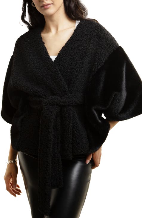 Fluffy Faux Fur Blanket Short Robe