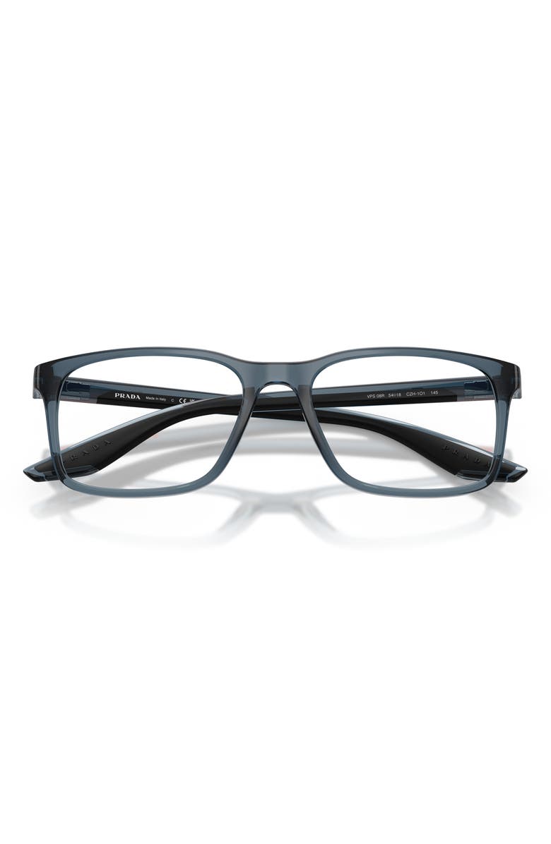 Prada Linea Rossa 54mm Pillow Optical Glasses, Alternate, color, Azure