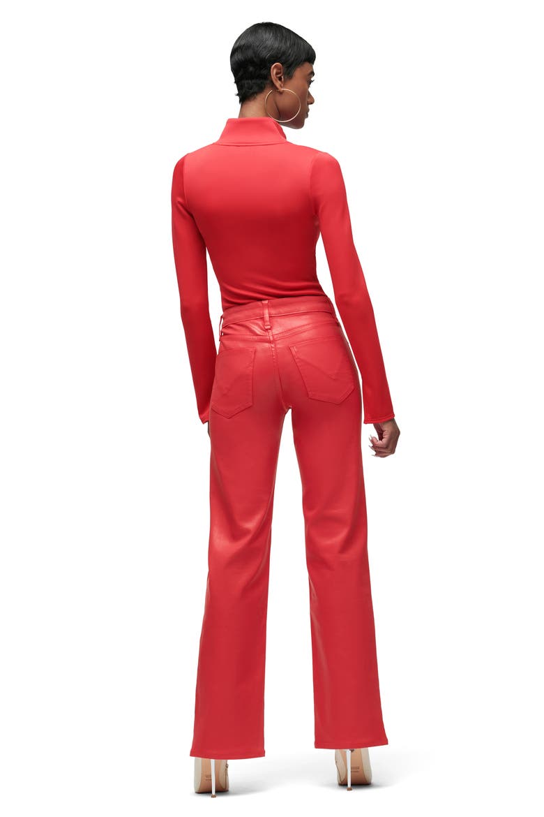 Long Sleeve Bodysuit, Alternate, color, POINSETTIA