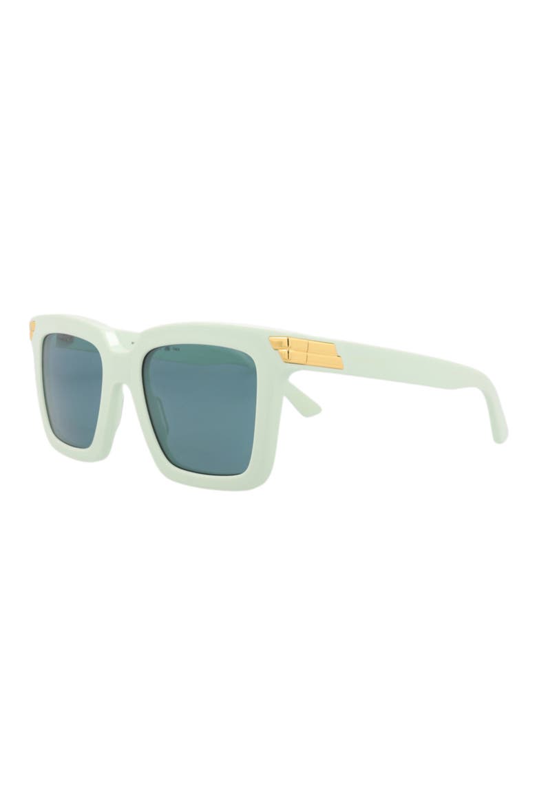 53mm Polarized Square Sunglasses, Alternate, color, GREEN GREEN GREEN